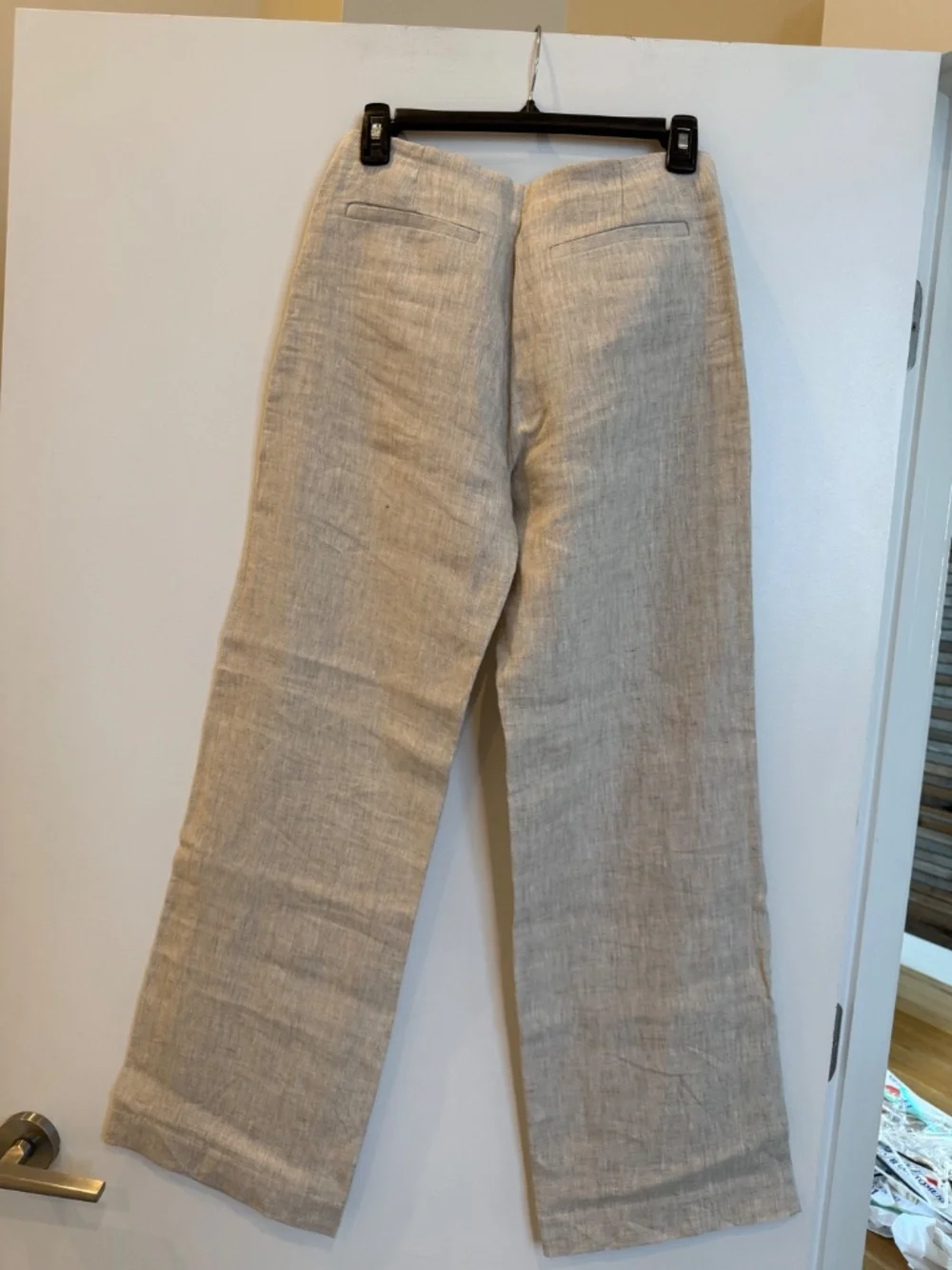 Reformation Vida Linen Low Rise Pant Natural - Size 0